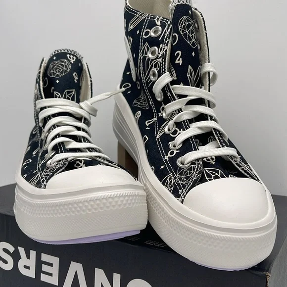 Converse WMNS CTAS MOVE HI
BLACK/NATURAL IVORY A03725C Platforms Sneakers - Picture 5 of 16